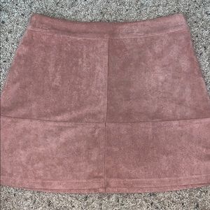 pink mini skirt
